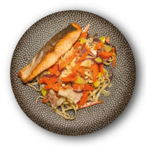 Langzaam gegaarde zalmfilet